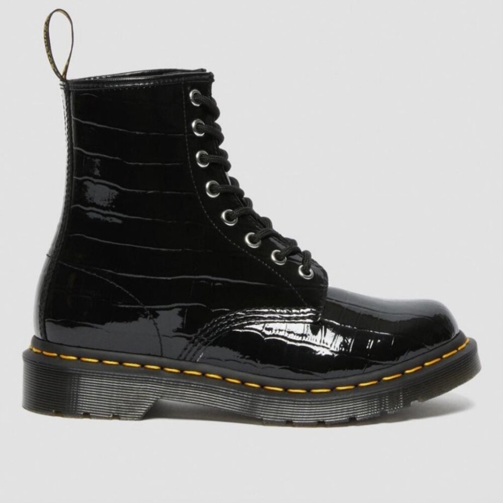 Dr. Martens Glossy Black Ankle Booties - Picture 13 of 14